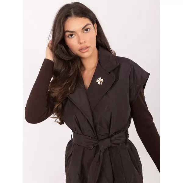 Dámská vesta RUE PARIS IT-KZ-FL9603.87 DARK BROWN 