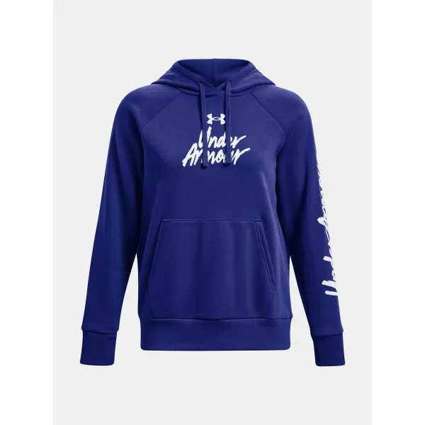  Dámská mikina UNDER ARMOUR UA RIVAL FLEECE GRAPHIC HDY 1379609-400 MODRÁ 