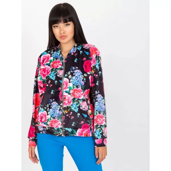  Dámská mikina RUE PARIS RV-BL-8116.86P BLACK AND PINK 