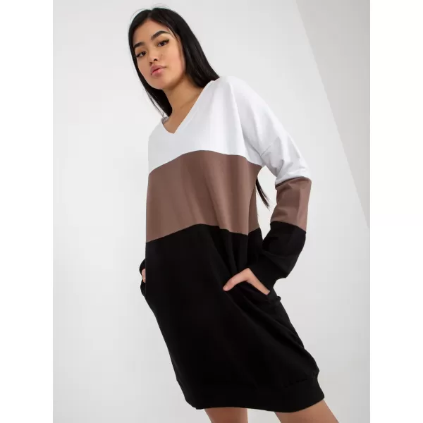  Dámské šaty RUE PARIS RV-SK-8382.04 WHITE-BLACK 