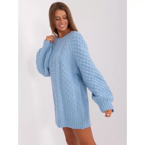 Dámský svetr WOOL FASHION ITALIA AT-SW-2367-2.64P LIGHT BLUE 