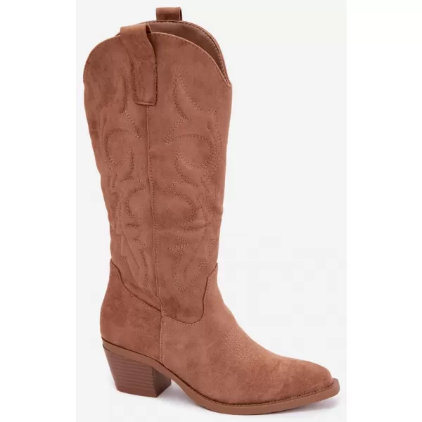  Dámské kozačky BOTO 7689A BROWN 