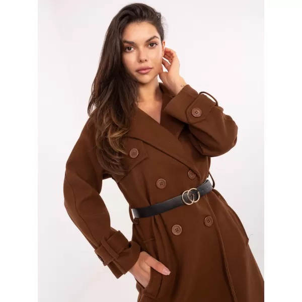  Dámský kabát RUE PARIS IT-PL-FL5712.84 BROWN 