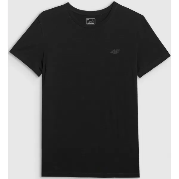  Pánské triko 4F 4FRMM00TTSHM3248 DEEP BLACK 