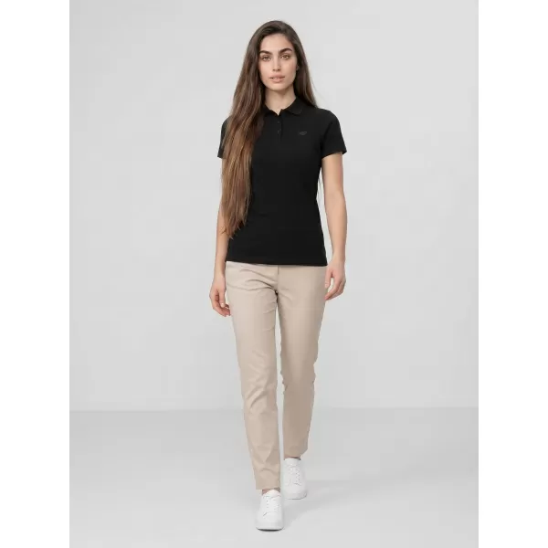  Dámské triko s límečkem 4F 4FWMM00TPTSF0768 DEEP BLACK 