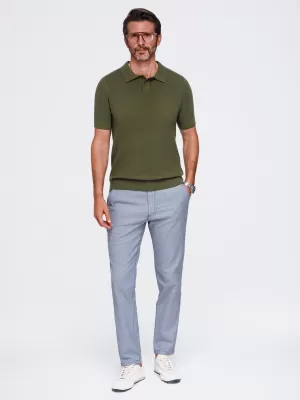 Pánské polo tričko OMBRE OM-POSS-0178 OLIVE