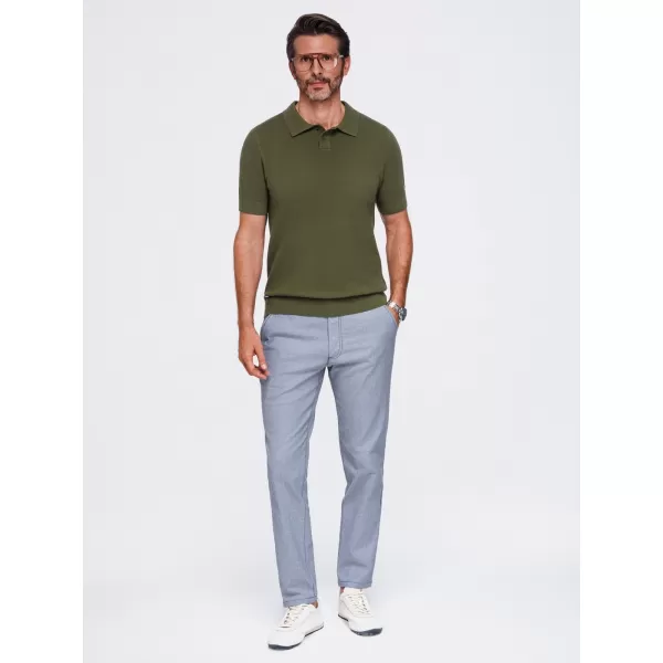  Pánské polo tričko OMBRE OM-POSS-0178 OLIVE 