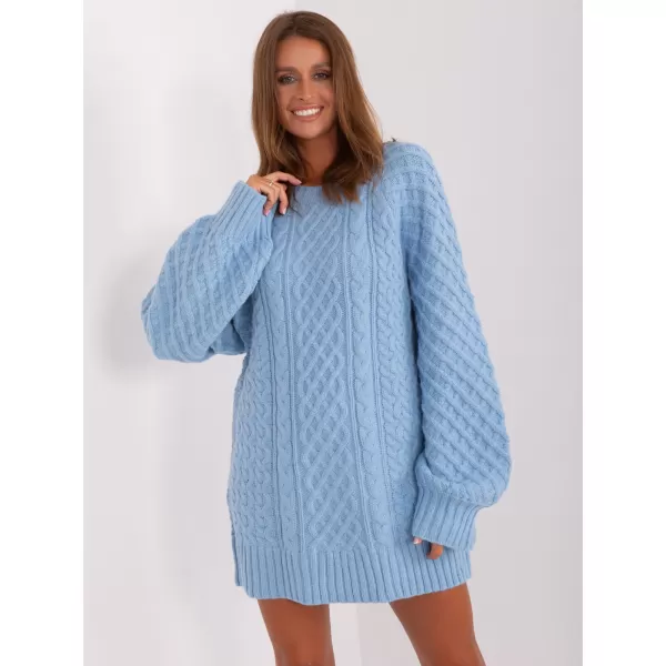  Dámský svetr WOOL FASHION ITALIA AT-SW-2367-2.64P LIGHT BLUE 
