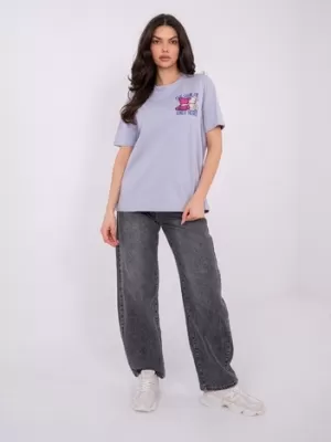 Dámské triko SUBLEVEL D12022AH02645Y BRIGHT PURPLE