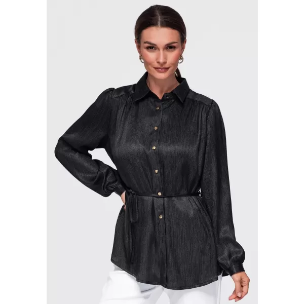  Dámská košile OMBRE OW-SH-E0071 BLACK 