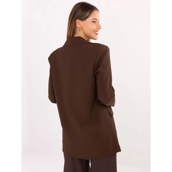  Dámské sako RUE PARIS IT-MA-FL8315.85 BROWN 
