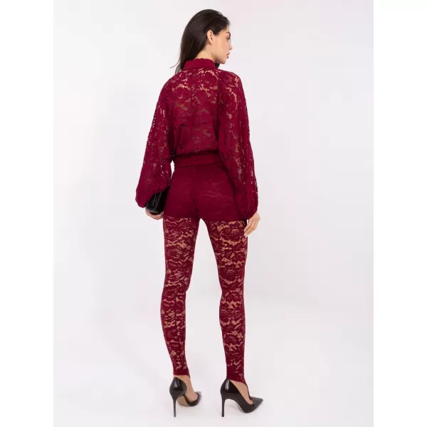  Dámské kalhoty ITALY MODA MI-SP-K87.55 BURGUNDY 