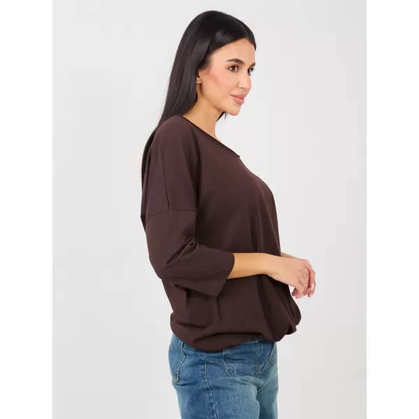  Dámské triko RUE PARIS RV-BZ-A1091.16 DARK BROWN 