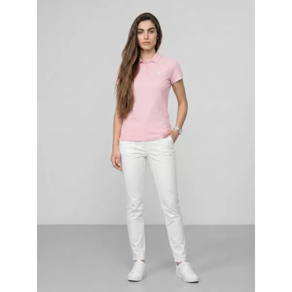  Dámské triko s límečkem 4F 4FWMM00TPTSF0768 LIGHT PINK 