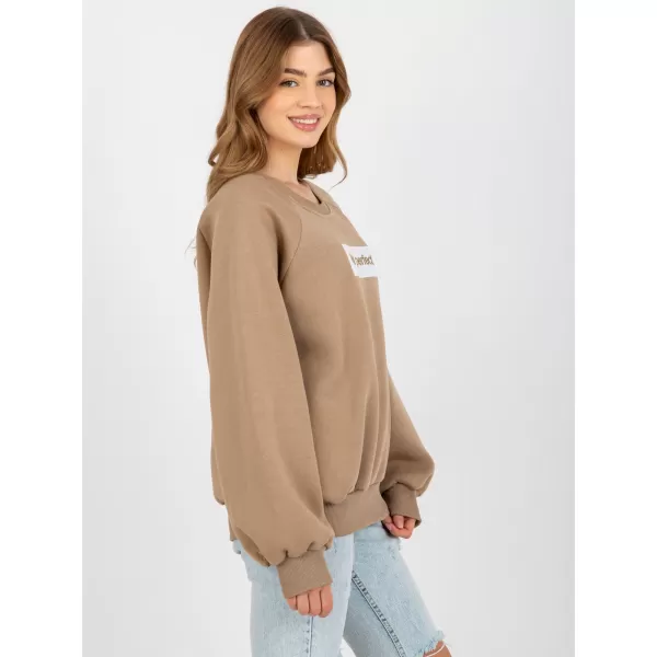  Dámská mikina EX MODA EM-BL-N652.46 DARK BEIGE 