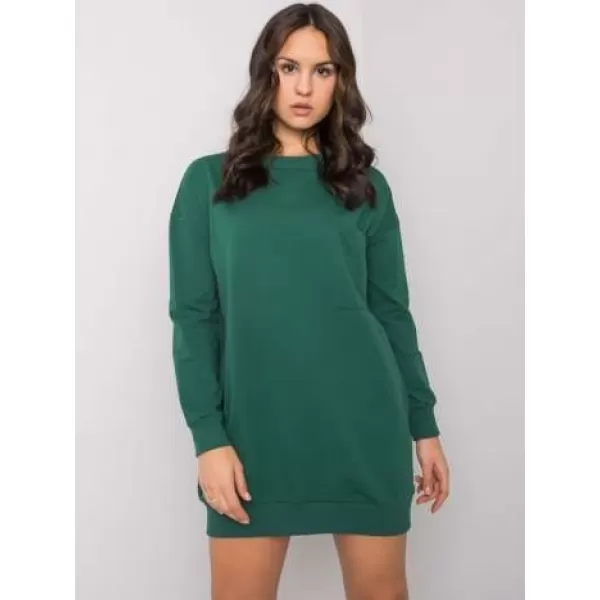  Dámské šaty RUE PARIS RV-SK-7332.65 DARK GREEN 