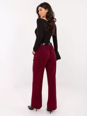 Dámské kalhoty ITALY MODA IT-SP-FL8252.18P BURGUNDY