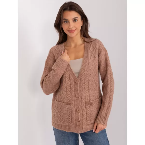  Dámský svetr WOOL FASHION ITALIA AT-SW-2358.31 LIGHT BROWN 