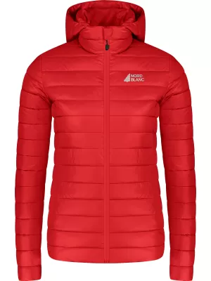 Dámská prošívaná bunda NORDBLANC NIMBUS WJL8395 ČERVENÁ