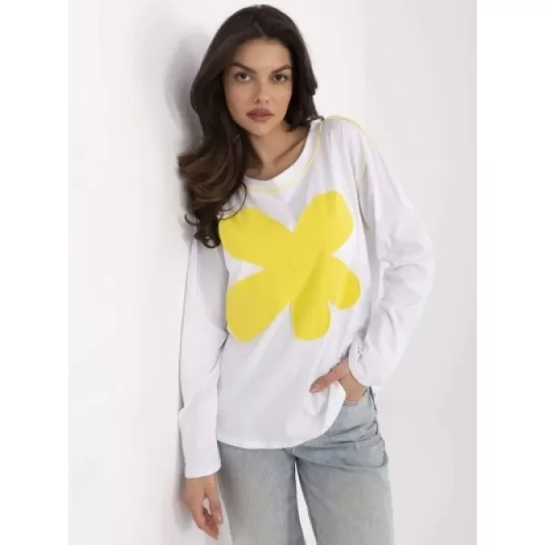  Dámská halenka ITALY MODA MI-BZ-M6169.03 WHITE-YELLOW 