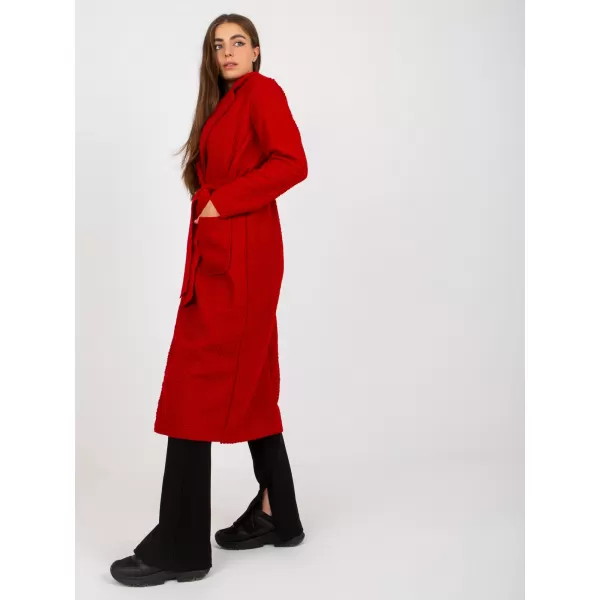  Dámský kabát OCH BELLA TW-PL-BI-5220.63 DARK RED 