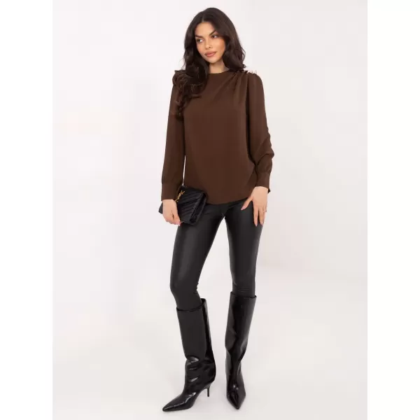  Dámská halenka ITALY MODA MI-BZ-278519-1.40 BROWN 