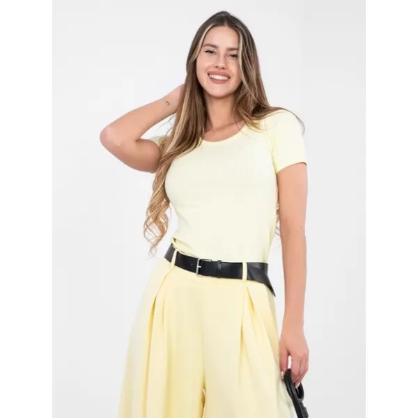  Dámské triko RUE PARIS RV-BZ-A1191.77 BRIGHT YELLOW 