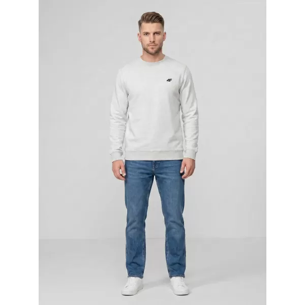  Pánská mikina 4F 4FWMM00TSWSM2549 COLD LIGHT GREY MELANGE 