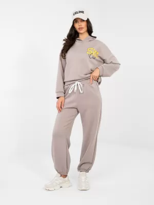 Dámská tepláková souprava RUE PARIS IT-KMPL-22181.30 DARK BEIGE