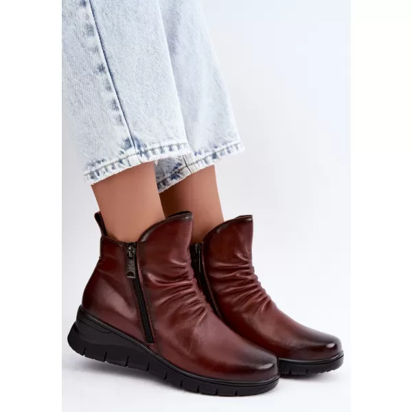  Dámské kotníkové boty VINCEZA 133117 BROWN 