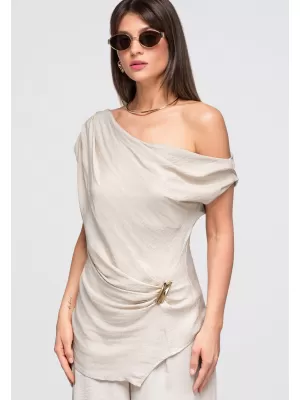 Dámská blůza LARICA OW-TS-E0053 BEIGE