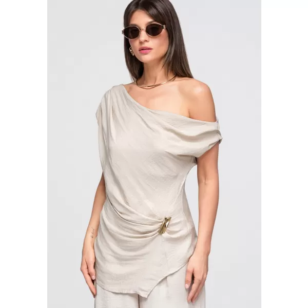  Dámská blůza LARICA OW-TS-E0053 BEIGE 