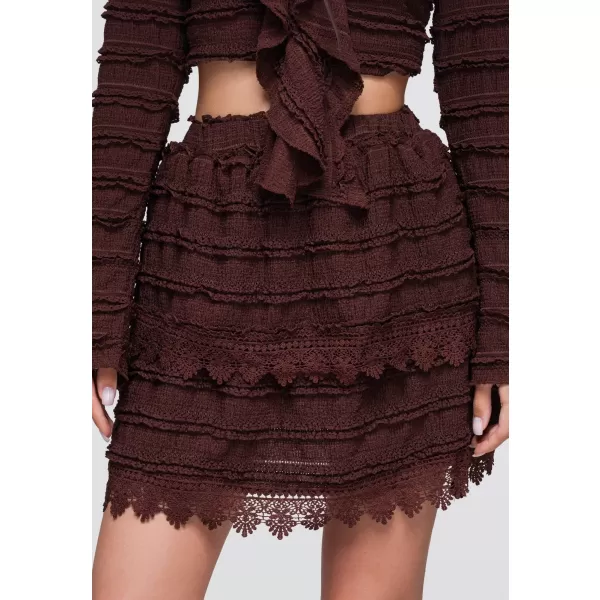  Dámská sukně OMBRE OW-GL-E0015 DARK BROWN 