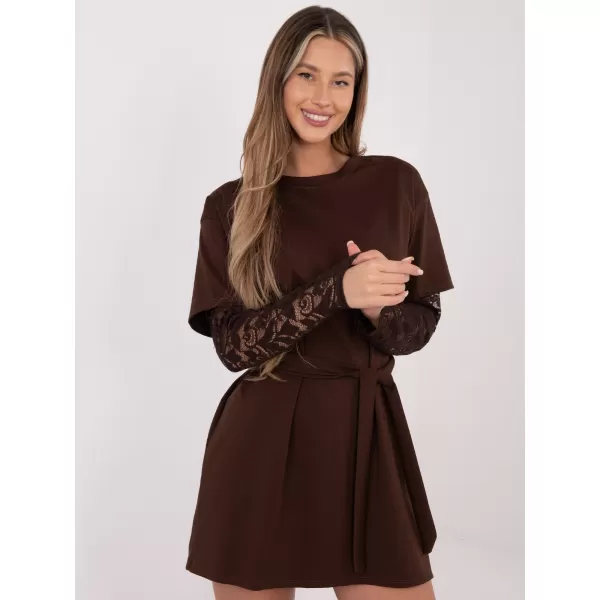  Dámské šaty ITALY MODA MI-SK-4303.62 BROWN 