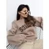 Dámská mikina RUE PARIS RV-BL-A1040.03 DARK BEIGE