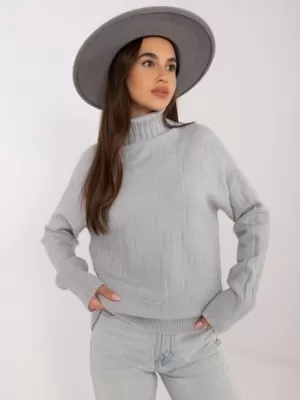 Dámský svetr WOOL FASHION ITALIA AT-SW-2342-1.35 GRAY