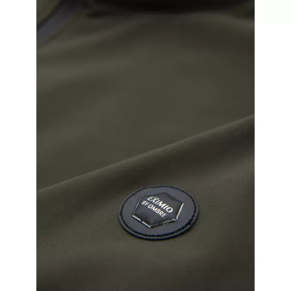  Pánská bunda s kapucí OMBRE OM-JANP-0233 DARK OLIVE 