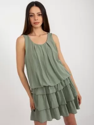 Dámské šaty OCH BELLA TW-SK-BI-8139.44 KHAKI