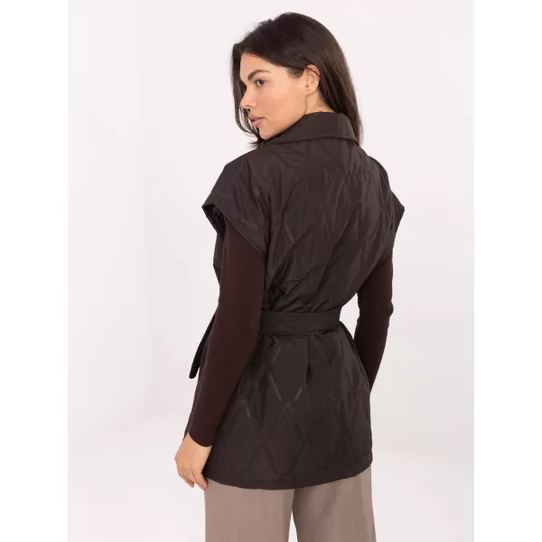  Dámská vesta RUE PARIS IT-KZ-FL9603.87 DARK BROWN 