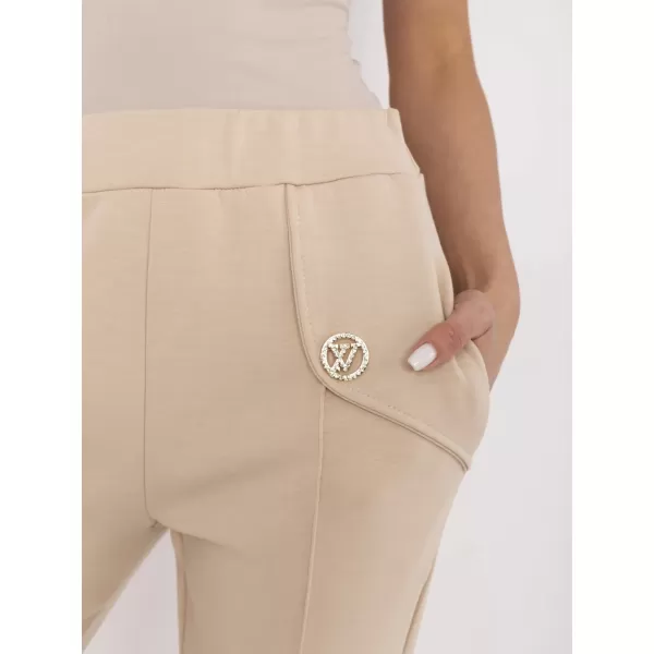  Dámské kalhoty ITALY MODA DHJ-SP-20518.12 LIGHT BEIGE 