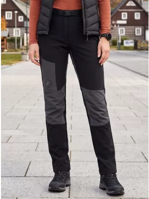 Dámské softshellové kalhoty ALPINE PRO AKANA 3 BLACK