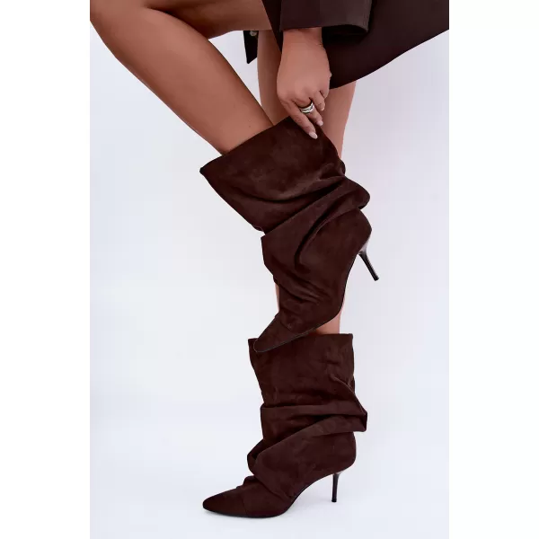  Dámské kotníkové boty BOTO CS068 CHOCOLATE 