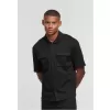 Pánská košile URBAN CLASSICS TB8211-00007 BLACK