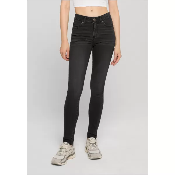  Dámské kalhoty URBAN CLASSICS TB8370 BLACK WASHED 