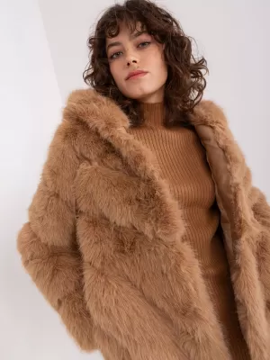 Dámská bunda WOOL FASHION ITALIA AT-KR-2386.00P CAMEL