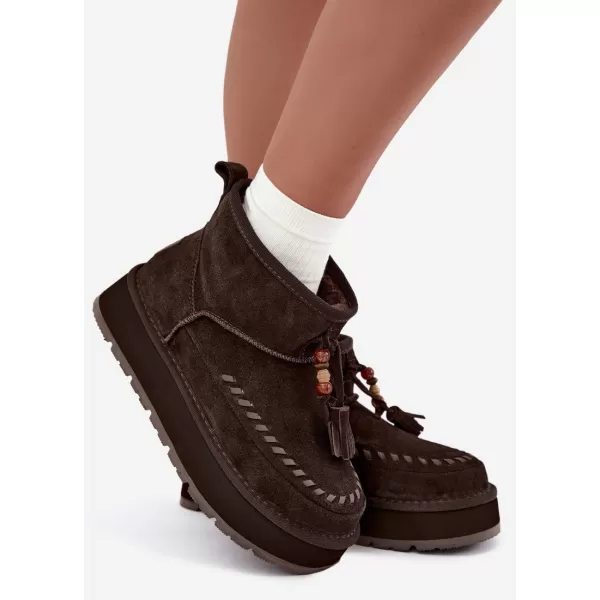  Dámské boty BIG STAR SHOES UU274678 BROWN/BEIGE 