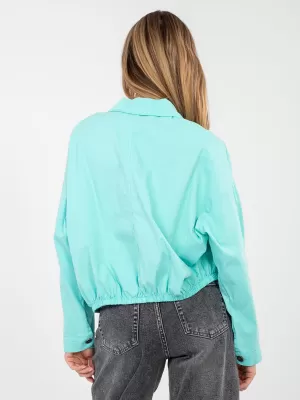 Dámská košile RUE PARIS IT-KS-FL9273.29 TURQUOISE