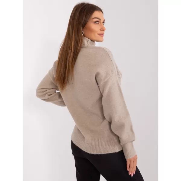  Dámský svetr WOOL FASHION ITALIA AT-SW-23401.97P DARK BEIGE 