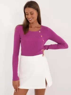 Dámský svetr WOOL FASHION ITALIA AT-SW-2332-2.65 DARK PURPLE