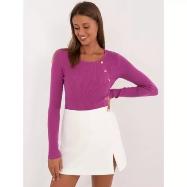  Dámský svetr WOOL FASHION ITALIA AT-SW-2332-2.65 DARK PURPLE 
